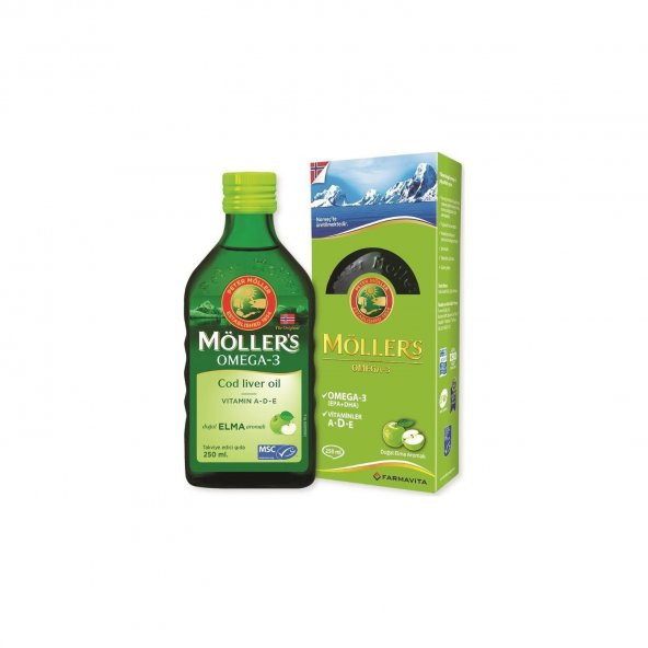 Möllers Omega 3 Doğal Elma Aromalı Balık Yağı Şurubu 250 ml