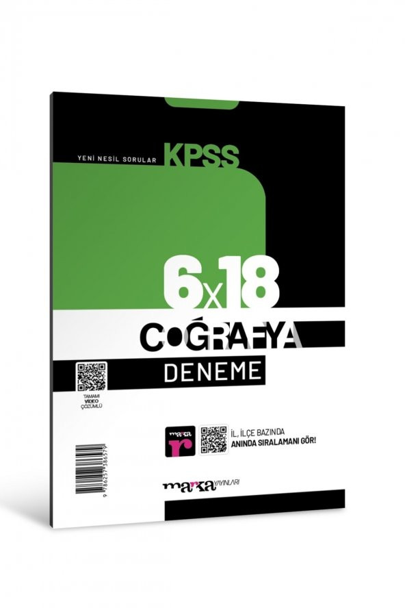 Marka Kpss Coğrafya 6x18 Deneme Tamamı Video Çözümlü