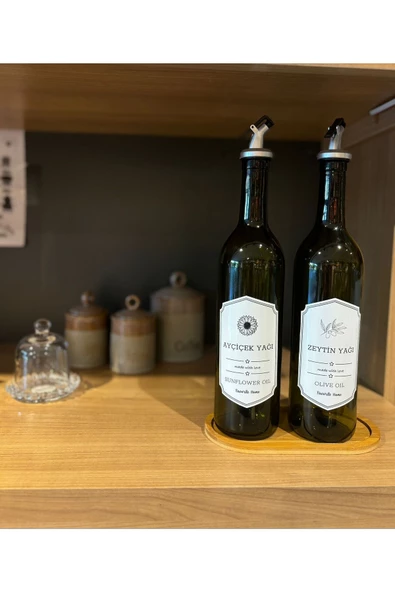 Paris Retro Standlı Yağlık Seti 3 Parça 750 ml Nar Ekşi Sosluk Sirkelik Seti - Resim 2