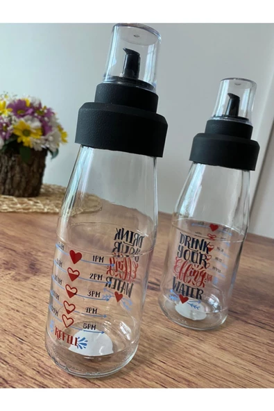 2 Adet Damlatmaz Cam Yağlık-sirkelik Yağdanlık Set 450 ml - 2
