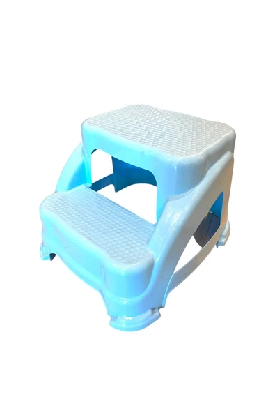 2 Katlı Basamak Merdiven Tabure - Lavabo Önü Çocuk Ve Mutfak Basamak - Asorti Renk - 3