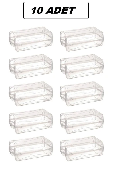 10 Adet Kadın Ayakkabı Kutusu Şeffaf Ayakkabı Saklama Kutusu - Dolap Içi Ayakkabılık Düzenleyici - Resim 4