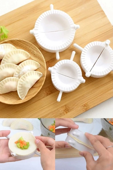 3'lü Ravioli Kalıbı Çiğ Börek- Mantı Poğaça - Kurabiye Kalıbı Seti