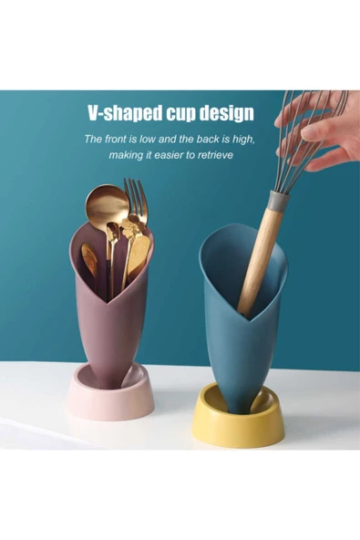 Lv-215 Tulip Organizer Kalemlik Ve Kaşıklık Mini Saksı Lale Dekoratif Saksı - 2