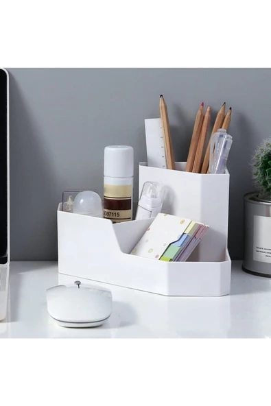 Lv-130 Corner Organizer Makyaj Kalem Kutusu Tarak Kozmetik Fırçası Düzenleyici - 2