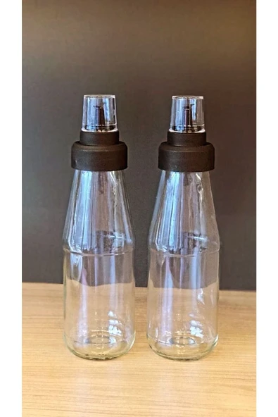 2 Adet 750 ml Büyük Boy Akıllı Damlatmaz Cam Yağlık Sirkelik - 6
