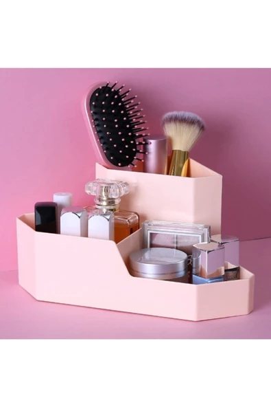 Lv-130 Corner Organizer Makyaj Kalem Kutusu Tarak Kozmetik Fırçası Düzenleyici - 3