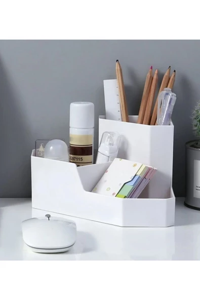 Lv-130 Corner Organizer Makyaj Kalem Kutusu Tarak Kozmetik Fırçası Düzenleyici