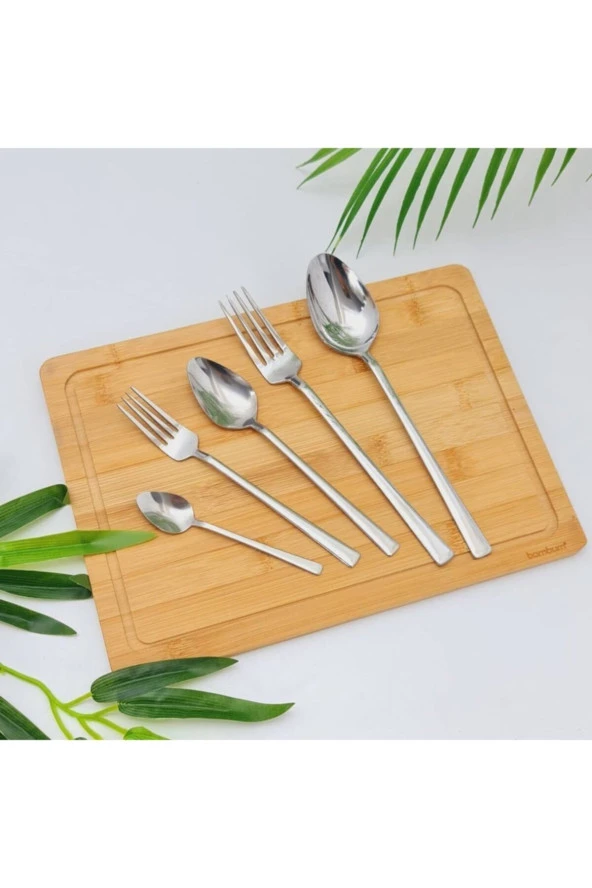 Paslanmaz Çelik Milano Serisi Çatal Kaşık Bıçak Takımı 36 Parça