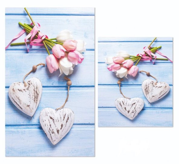 Bayev Bayev 2`li Banyo Paspas Seti Klozet Takımı Kalp 0048 01 ürün görseli