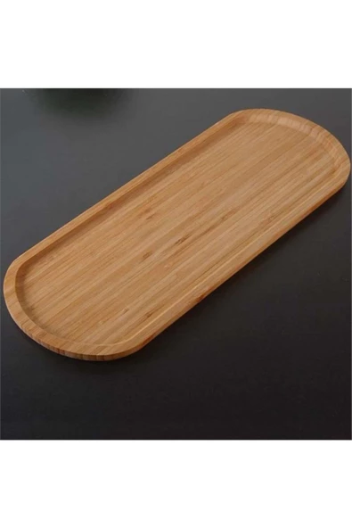 2'li Kahve Ahşap Sunum Tahtası - Yağlık Altlığı Büyük Boy - 4