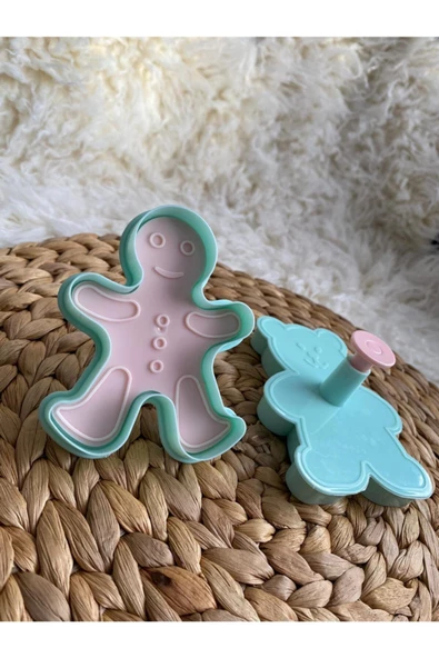 3117 Çocuklar İçin Kurabiye Kalıbı ( Ayıcık- Gingerbread Man – Kalp - Yıldız ) 4 Farklı Model ürün görseli
