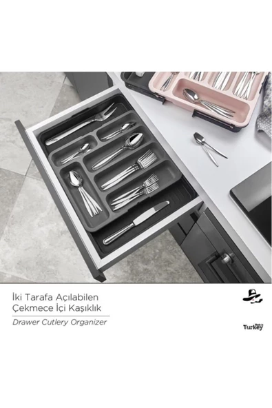 Çift Tarafa Açılabilen Organizer Çekmece Içi Kaşıklık