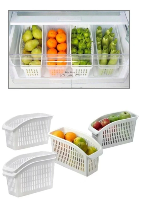 Buzdolabı Dolap Içi Düzenleyici Organizer 4 Adet