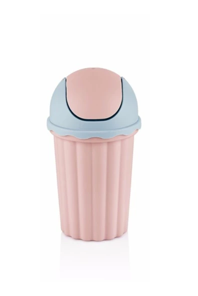 Mini Masaüstü Çöp Kovası - Asorti Renk Makaron Çöp Kovası - 2