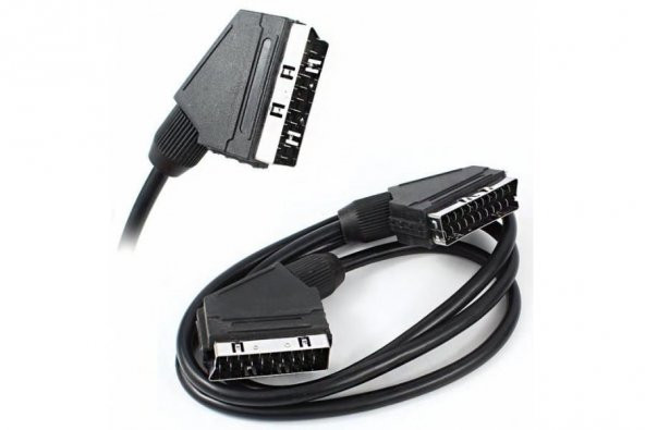 Scart Kablosu Erkek-Erkek 1.2 Metre Tırnaklı - 1