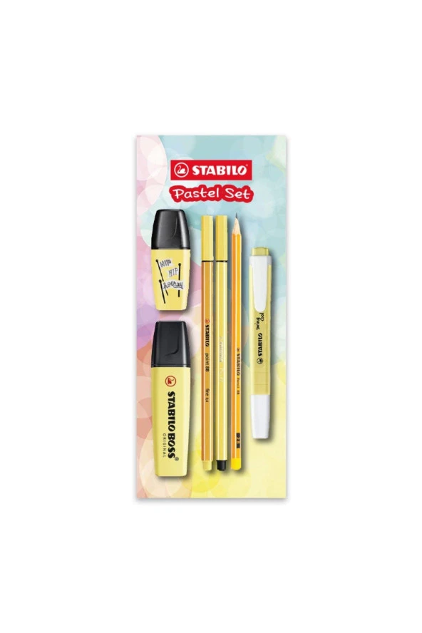 Stabilo Fosforlu Kalem Tek Renk Pastel Set 6 Lı Sarı