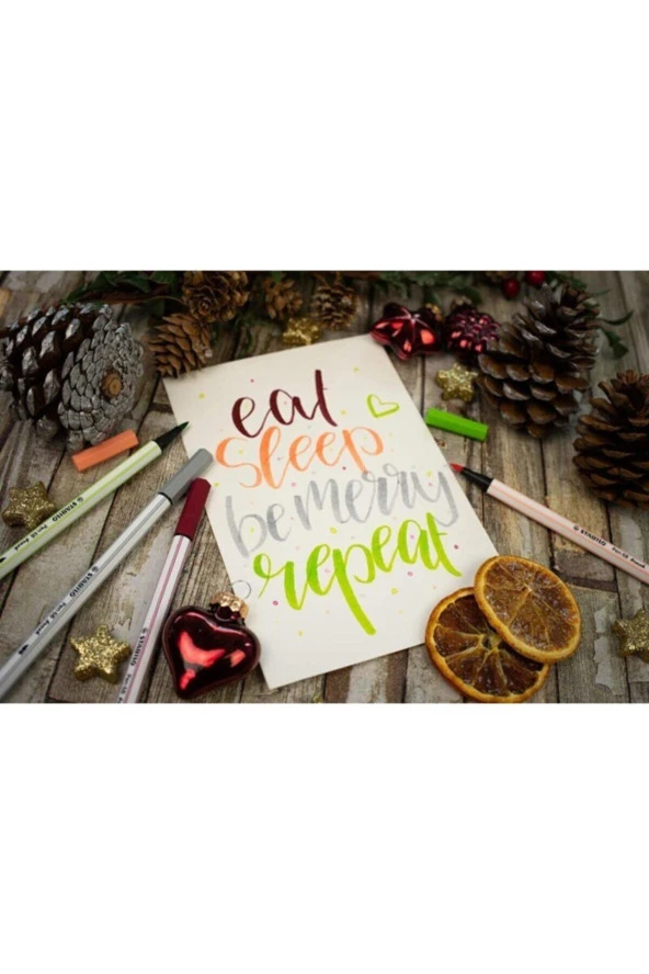 Stabilo Pen 68 Brush Arty Fırça Uçlu Keçeli Kalem Seti 18'li - 5