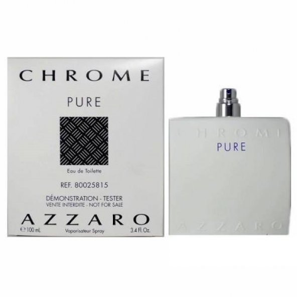 Azzaro Chrome Pure Spray 100 ml Eau de Toilette Erkek Tester Parfüm - 1