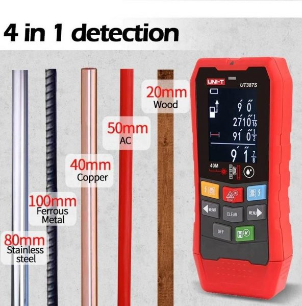 Unı-t Ut 387S Duvar Tarayıcı Metal Ahşap Dedektörü Sesli UT387s - 4