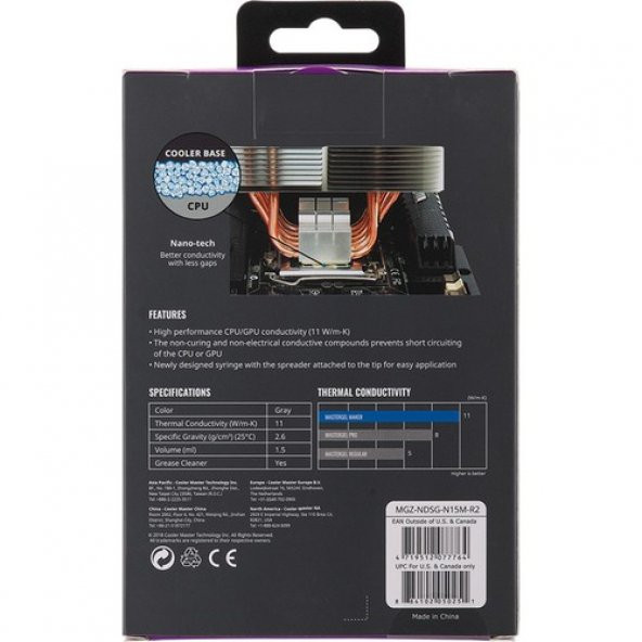 CoolerMaster MasterGel Maker Nano Partiküllü Termal Macun R2 (MGZ-NDSG-N15M-R2) - 3