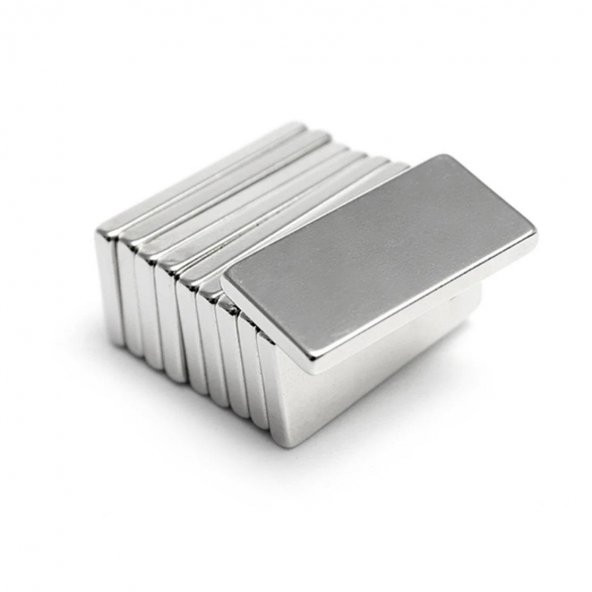 Neodyum Mıknatıs Dikdörtgen 20x10x2 mm (5 Adet Set) - 1