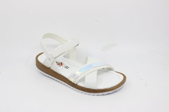 Zerhan 29 Kız Çocuk Beyaz Cırtlı Sandalet - 2