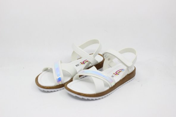Zerhan 29 Kız Çocuk Beyaz Cırtlı Sandalet - 7