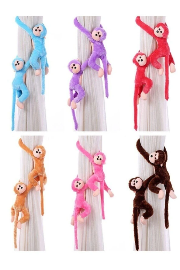 Sevimli Peluş Maymun - Elleri Yapışabilen Yumuşacık Peluş Maymun - 70 cm - 5