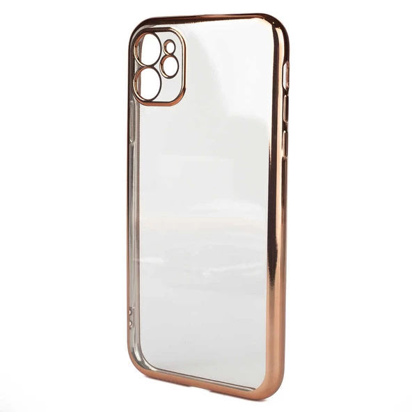 iPhone 11 Kılıf Uyumlu Şeffaf Kamera Korumalı Kenarları Renkli Yumuşak Glitter Full Kılıf - 3