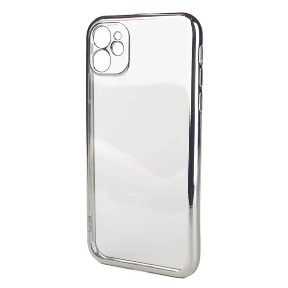iPhone 11 Kılıf Uyumlu Şeffaf Kamera Korumalı Kenarları Renkli Yumuşak Glitter Full Kılıf - 5