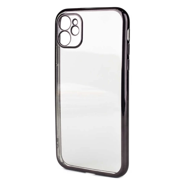 iPhone 11 Kılıf Uyumlu Şeffaf Kamera Korumalı Kenarları Renkli Yumuşak Glitter Full Kılıf - 2