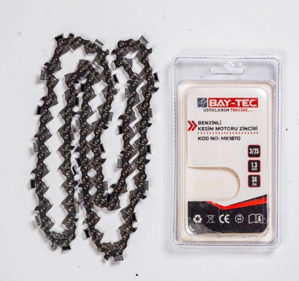 Bay-Tec Motorlu Testere Zinciri 3/25 34 Diş Mk-1870 - 2