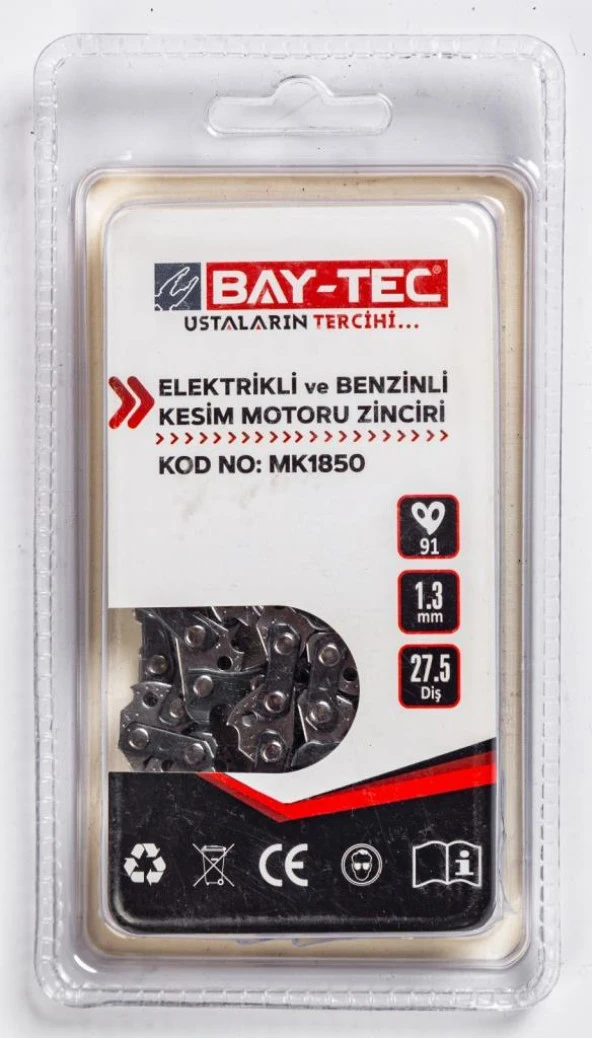 Bay-Tec Motorlu Testere Zinciri 91 27.5 Diş Mk-1850