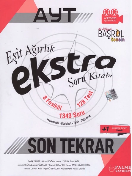 PALME AYT EKSTRA EŞİT AĞIRLIK SORU KİTABI