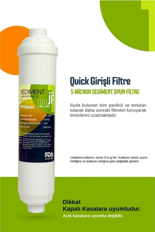 Su Arıtma Cihazı Ön Filtre Takım Filtresi PRO - 2