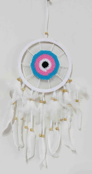 Turkuaz Ve Pembe Renk Düş Kapanı El Yapımı Duvar Süsü - Resim 2