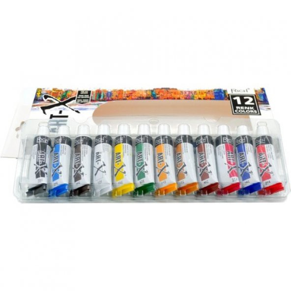 Rich Akrilik Set Art-X 12 Renk 12 ML Tüp 11412 - Resim 4