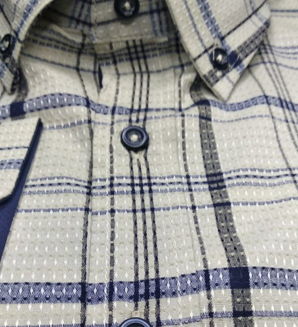 Büyük Beden Battal Boy Kareli Erkek Gömlek Uzun Kol - 10