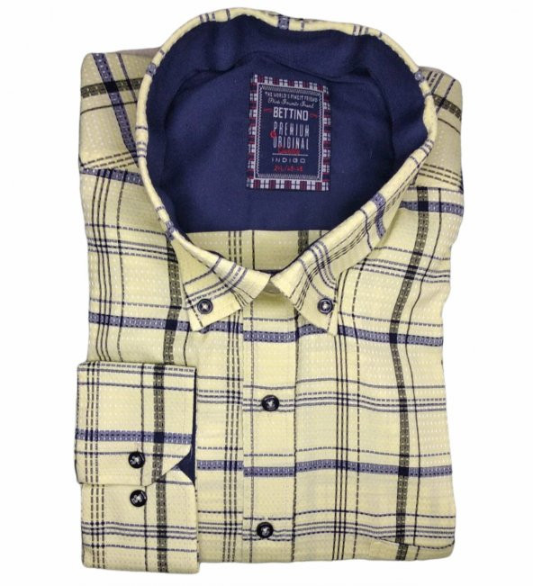 Büyük Beden Battal Boy Kareli Erkek Gömlek Uzun Kol - 2