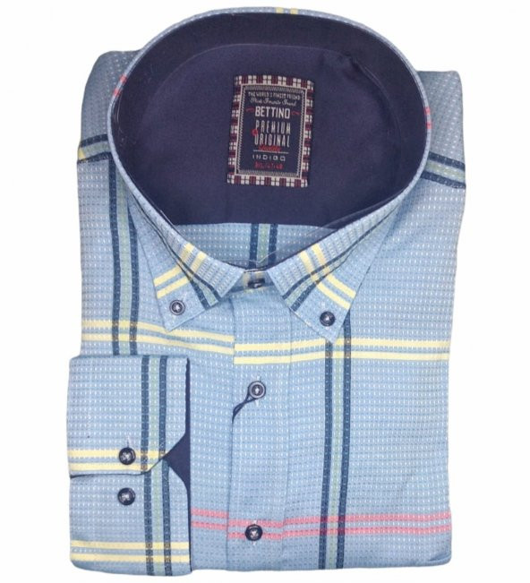 Büyük Beden Battal Boy Kareli Erkek Gömlek Uzun Kol - 3