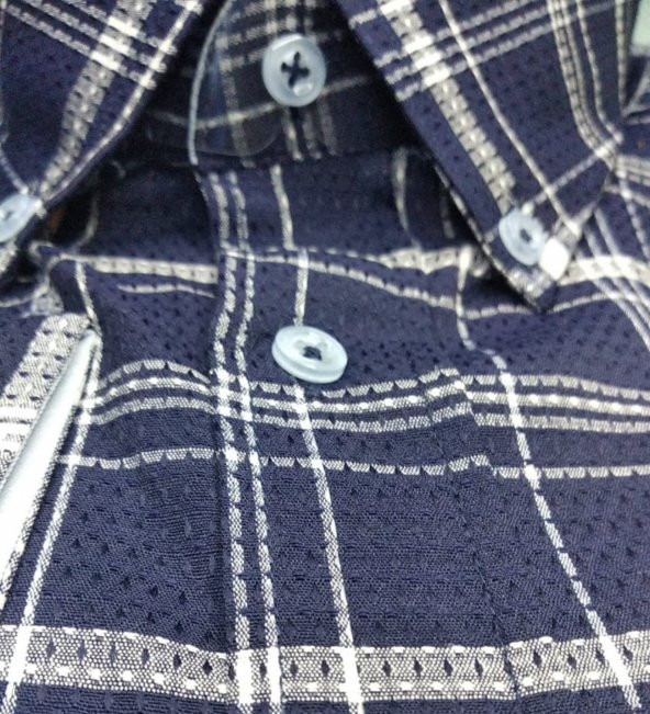 Büyük Beden Battal Boy Kareli Erkek Gömlek Uzun Kol - 6