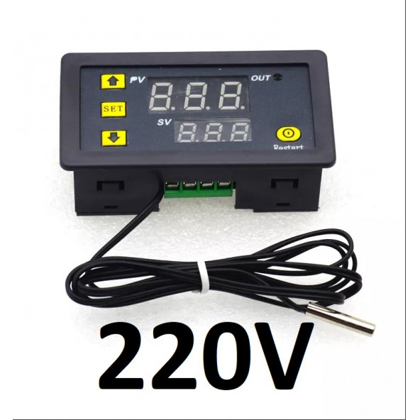 220Volt W3230-1500W Dijital Termostat Kuluçka Makinalarına Uygun Hassas