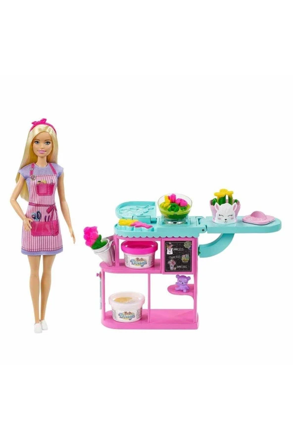 Barbie Çiçekçi Bebek ve Oyun Seti - Resim 2