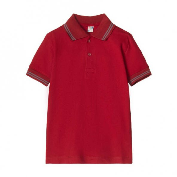 Bordo Kısa Kol 6-12 Yaş Çocuk Lakos Tişört T-shirt - 82138-107 - 1