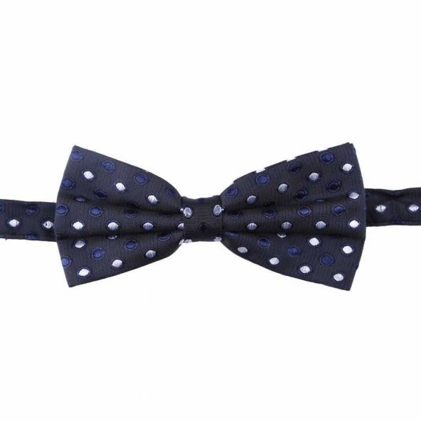 Siyah Lacivert Beyaz Renk Dokuma Desenli Papyon  - /DP-706