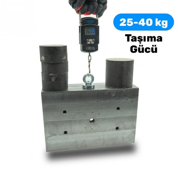 Magnet Fishing Süper Güçlü Halkalı Neodyum Pot Mıknatıs, 40mm Çap, Kanca Kurtarma Mıknatısı - 2