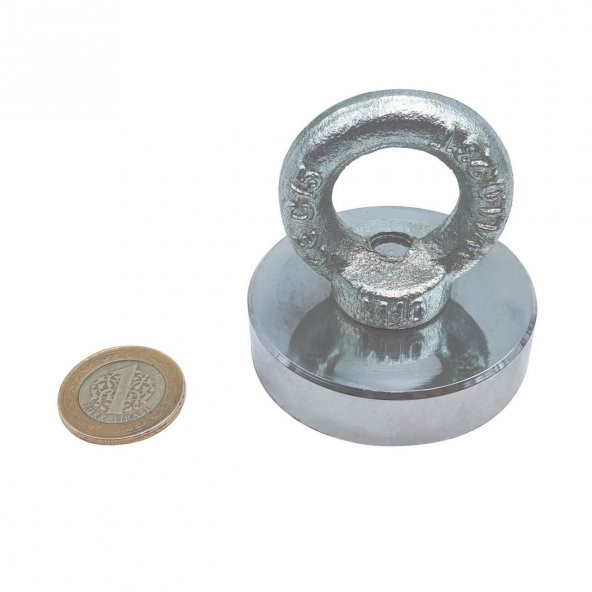 100 kg Çekim Gücü, Neodyum Pot Mıknatıs D60 mm - 1