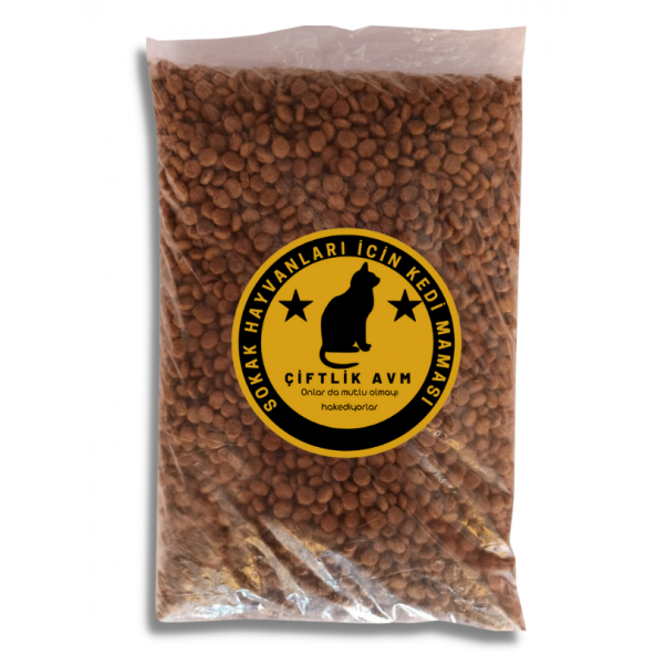 Sokak Kedileri İçin Besleyici Kedi Maması 1KG