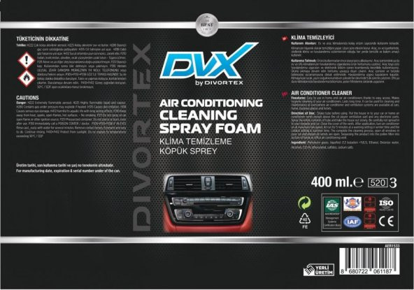 Divortex Köpük Klima Temizleyici 400 ml - 2